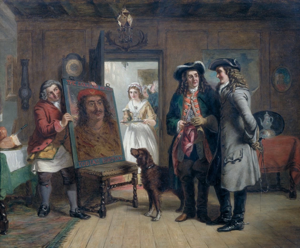 Sir Roger de Coverley e Addison con 'The Saracen's Head' - una scena da The Spectator, 1867